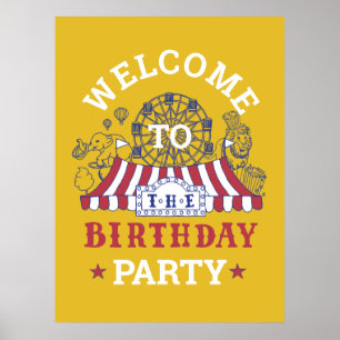 Gold Carnival Circus Baby Geburtstagskind HousePar Poster