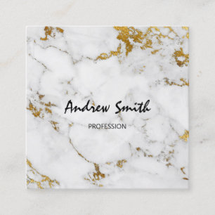 Gold Carrara Gray Marble Vip Consulting Services Quadratische Visitenkarte