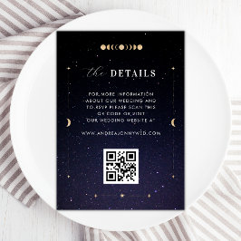 Gold Celestial Universe Moon Details Hochzeitskart Einladung