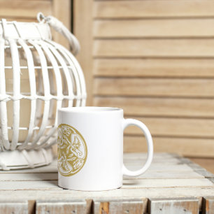 Gold Celtic Dog Trio Kaffeetasse