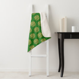 Gold Celtic Horse Pattern Sherpadecke