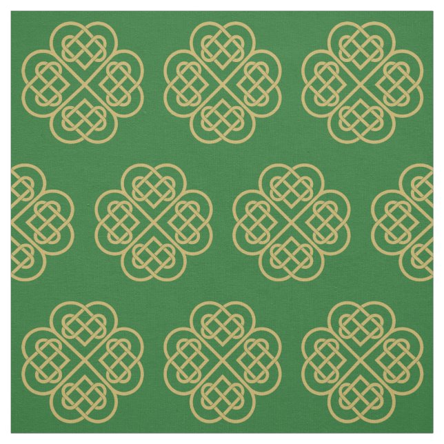 Gold Celtic Kleeblatt Muster Stoff (Muster)
