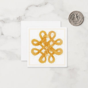 GOLD CELTIC KNOT 2,5" Square Flat Card Mitteilungskarte