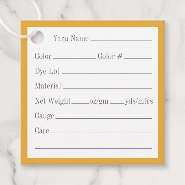 GOLD CELTIC KNOT 2" Quadratgarnmarken Geschenkanhänger (Vorderseite)