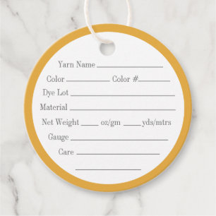 GOLD CELTIC KNOT 2" Rundgarntags Geschenkanhänger