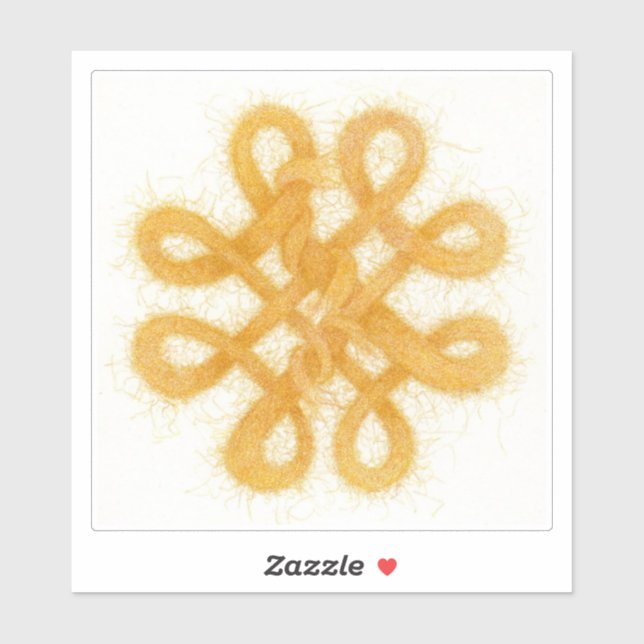 GOLD CELTIC KNOT 6" Vinyl Sticker (Blatt)