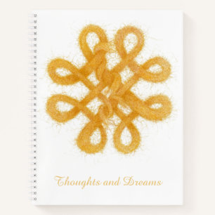 GOLD CELTIC KNOT 8.5x11 Spiral-Notebook Notizbuch