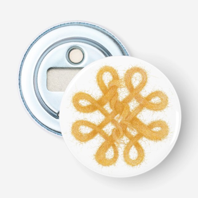 GOLD CELTIC KNOT Button Flaschenöffner (Vorderseite)