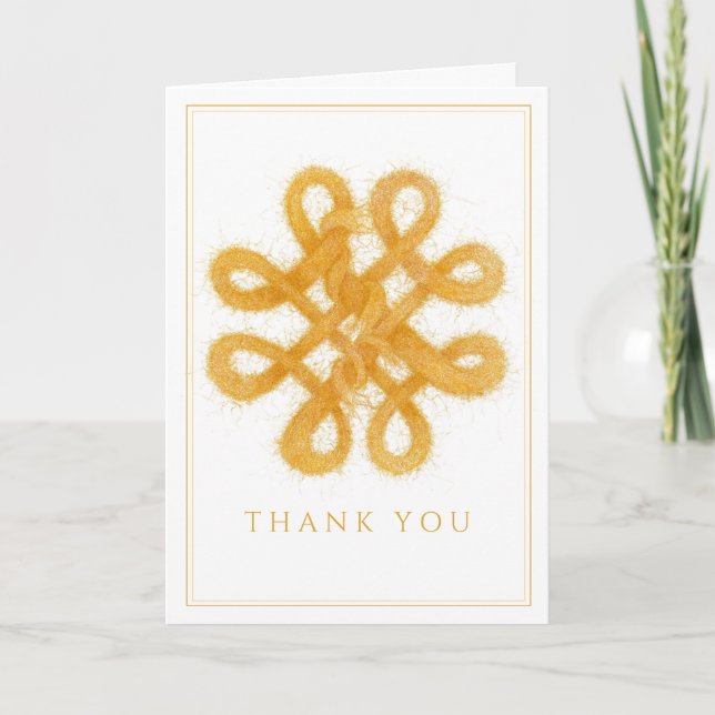 GOLD CELTIC KNOT danke Karte (Vorderseite)