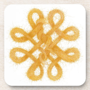 GOLD CELTIC KNOT Hard Plastic Untersetzer