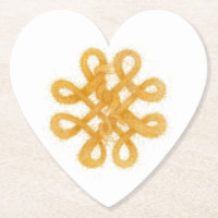 GOLD CELTIC KNOT Herzerpapier Untersetzer