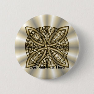 Gold Celtic Knot Original Artistic Design Button