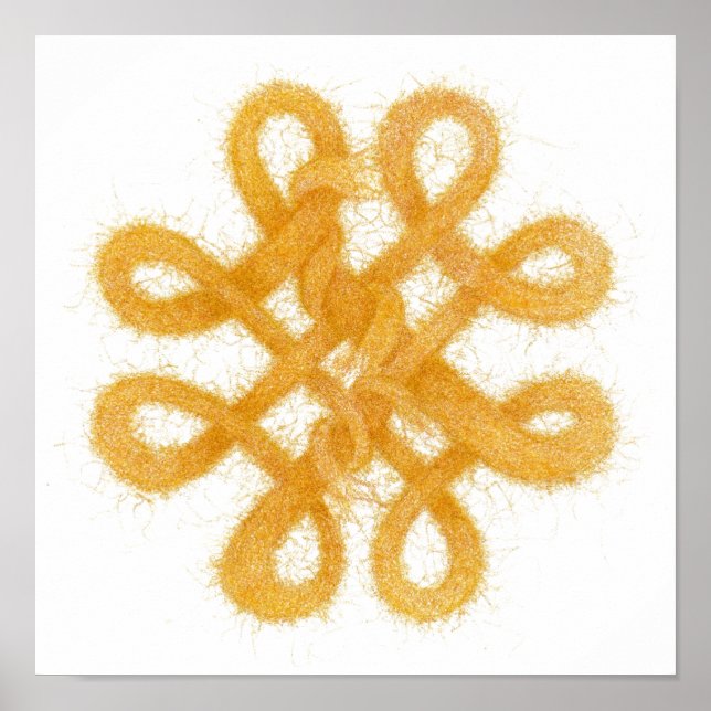 GOLD CELTIC KNOT Poster Druck (Vorne)