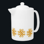 GOLD CELTIC KNOT Teapot<br><div class="desc">Das Design dieses GOLD CELTIC KNOT Porzellanteapots ist ein originalfarbener Bleistift, der aus weichem, weichem goldfarbenem, rotierendem Garn in einem keltischen Knoten zeichne. * Matching Produkte sind in der Kategorie CELTIC KNOTS meines Shops erhältlich. ** Wenn Sie dieses Design auf einen anderen Produkttyp, eine andere Form oder Größe übertragen möchten,...</div>