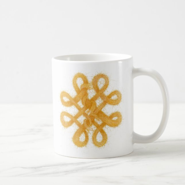 GOLD CELTIC KNOT White Tasse (Rechts)