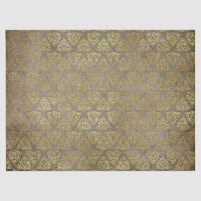 Gold Celtic Trinity Knot Decoupage Tissue Paper Seidenpapier (Vorderseite)