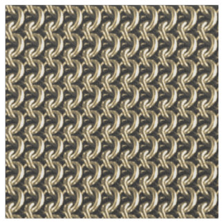 Gold Chainmaille Print Goth Muster Fabric Stoff