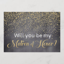 Gold & Chalkboard Werden Sie mein Ehrengast sein Einladung