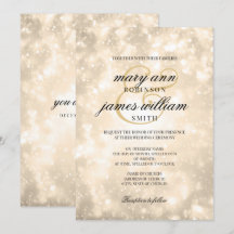 Gold Champagne Bokeh Elegant Wedding