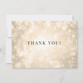 Gold Champagne Bokeh Hochzeit Danke