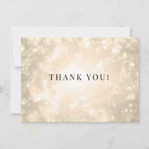 Gold Champagne Bokeh Hochzeit Danke