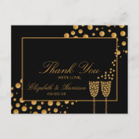 Gold Champagne Bubbles Engagement Party Danke