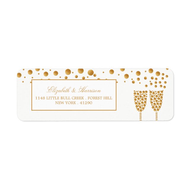 Gold Champagne Bubbles Wedding (Vorne)