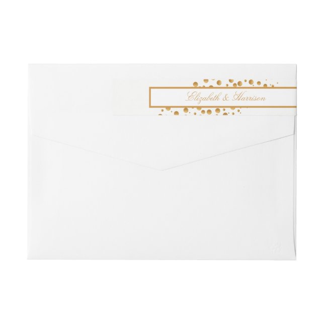 Gold Champagne Bubbles Wedding (Rückseite)