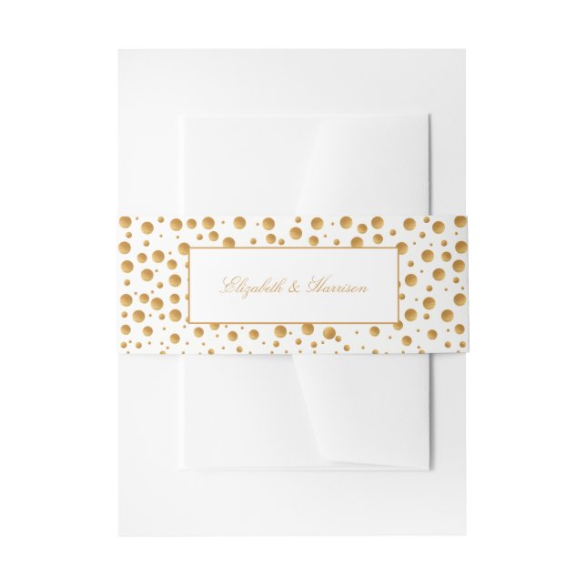 Gold Champagne Bubbles Wedding Einladungsbanderole (Vorderseite Beispiel)