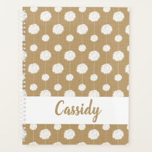 Gold Cheerleader Pom Pom Muster Planer