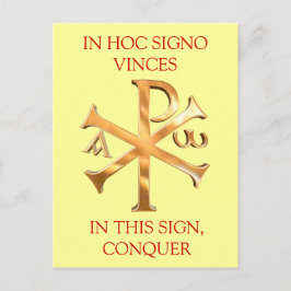 Gold Chi-Rho Postkarte
