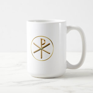 Gold-Chi-Rho-Symbol Tasse