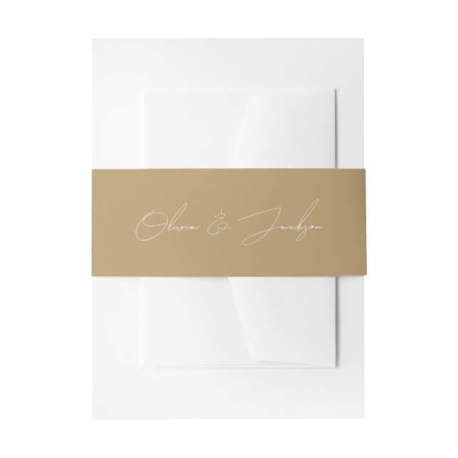 Gold Chic Bands Einladungsbanderole (Vorderseite Beispiel)