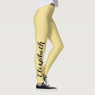 Gold Chic Stylish Personalisiert Name Workout Spor Leggings