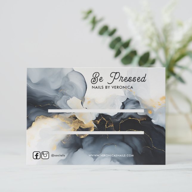 Gold-Chic-Taste auf Nagelwandkarte Dankeskarte (Stehend Vorderseite)