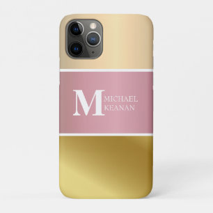 Gold Chopper Pink Strip Metallischer Monogramm Nam Case-Mate iPhone Hülle