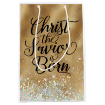 Gold Christ der Retter Christliche Weihnachten