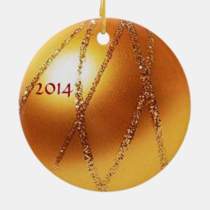 Gold Christmas Ball Star Foto Ornament