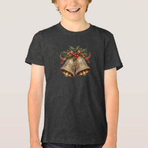 Gold Christmas Bells Boys T - Shirt