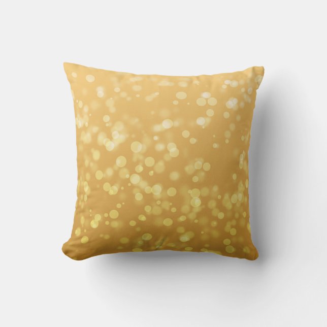 Gold Christmas Bokeh Pattern Kissen (Vorderseite)