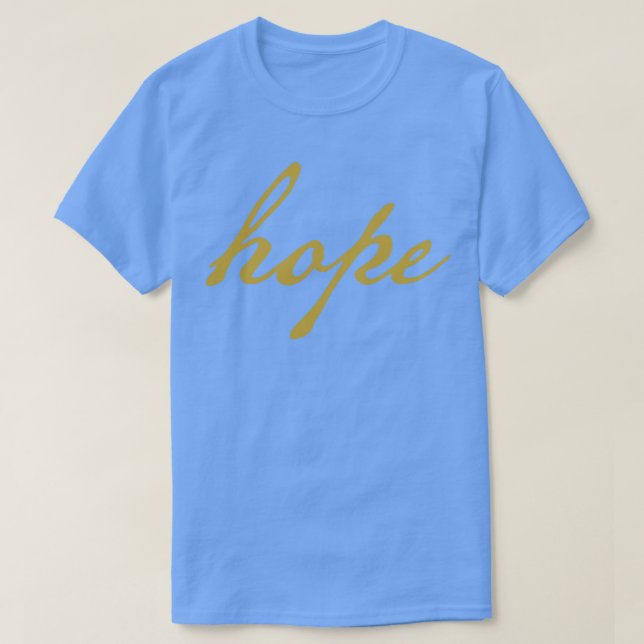Gold Christmas Hope Minimale Typografie T-Shirt (Design vorne)