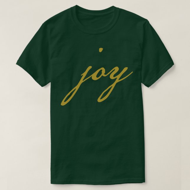 Gold Christmas Joy Minimal Typografie T-Shirt (Design vorne)