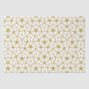 Gold Christmas Luxus Pattern Stars Glitzer Seidenpapier
