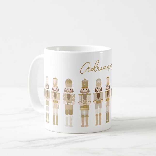 GOLD CHRISTMAS NUTCRACKERS KAFFEETASSE (Vorderseite Links)