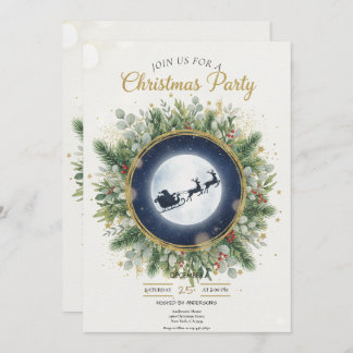 Gold Christmas Party Invitation | Editable Friends Einladung