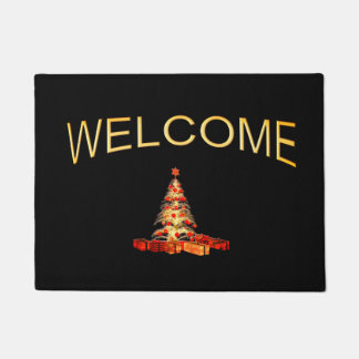 Gold Christmas Tree Doormat Fußmatte