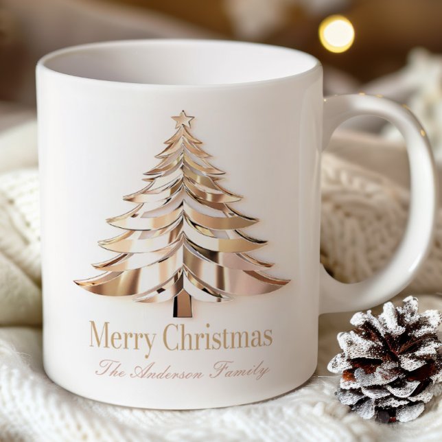 Gold Christmas Tree Mug | Custom Name Kaffeetasse (Von Creator hochgeladen)