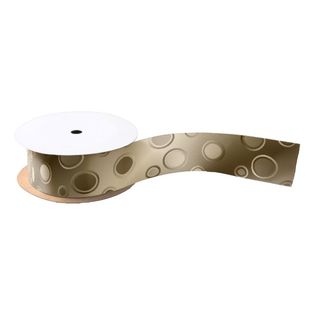 Gold Circle Champagne Bling Band Satinband (Spule)