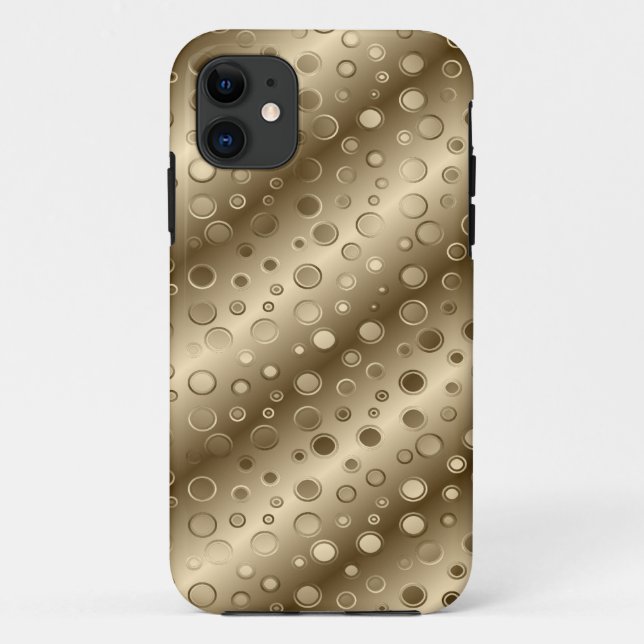 Gold Circle Champagne Bling Case-Mate iPhone Hülle (Rückseite)