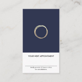 Gold Circle Midnight Blue Ernennung Vertikal Visitenkarte